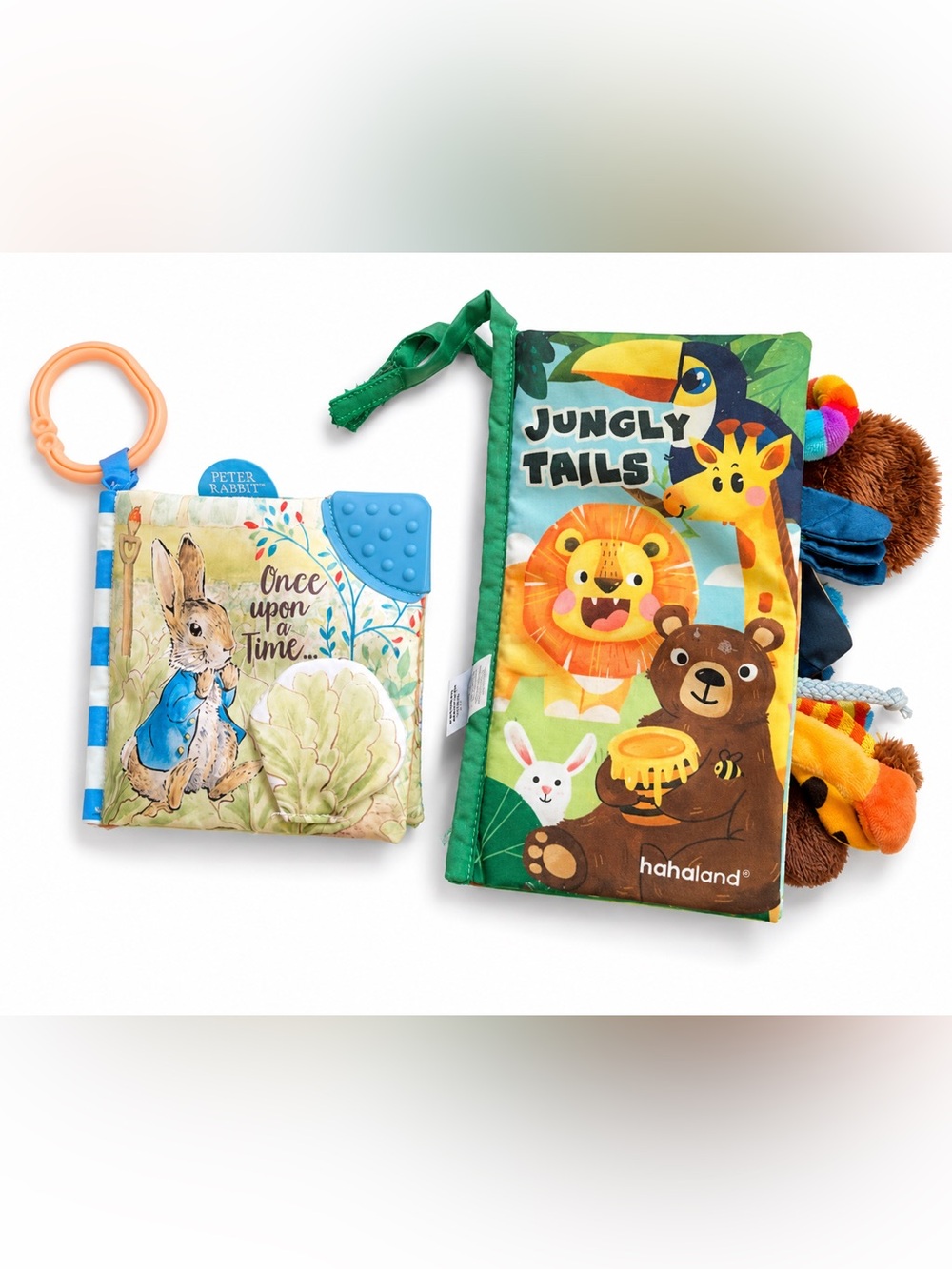 Peter Rabbit Hahaland Jungly Tails Baby Cloth Crinkly Sensory Book Lot